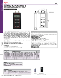 Thumbnail of document Data Sheet - 477B Handheld Digital Manometer